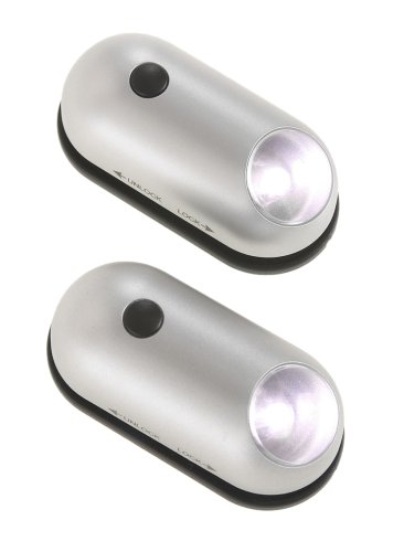 LIGHT IT! by Fulcrum 20041-301Light It! By Fulcrum, LED Wireless Mini Stick On Drawer Lights, Silver, 2 Pack