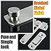 Alise Flip Latch Gate Latch,4 inch Stainless Steel Barn Door Lock,Anti-Theft Lock,Safety Door Lock for Wooden Fence, MS9001 Brushed Nickel