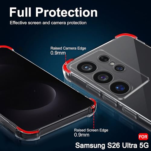 Image of TheGiftKart for Samsung S26 Ultra Case, Clear Soft Back Cover, Raised Bumps for Camera & Screen Protection, Shockproof 360 Degree Protection Galaxy S26 Ultra Back Cover (TPU, Transparent)