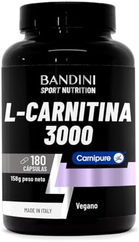 Bandini® L-Carnitina 3000, 180 cápsulas - Carnetina Altamente dos...