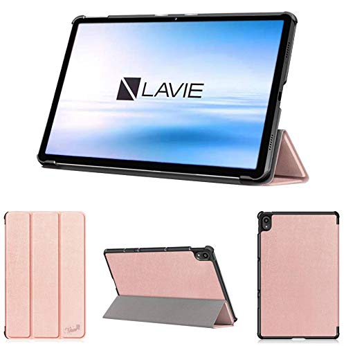 wisers 保護フィルム付き LAVIE T11 T1195/BAS PC-T1195BAS ケース カバー 11.5インチ NEC 超薄型 スリム 専用 タブレットケース [2021 年 新型] ローズゴールド