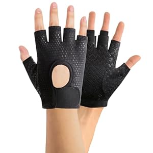 Eophmi Women’s Gym Gloves for Weightlifting & Cycling – Black