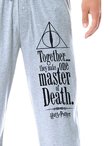 Bas de pyjama Harry Potter Deathly Hallows gris aux finitions soignées pour homme