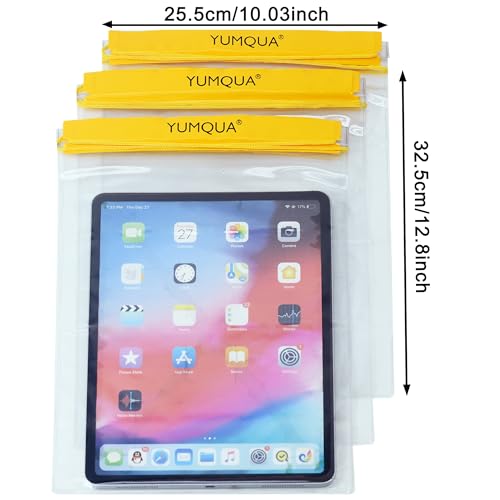 YUMQUA Clear Waterproof Pouch 3-Pack