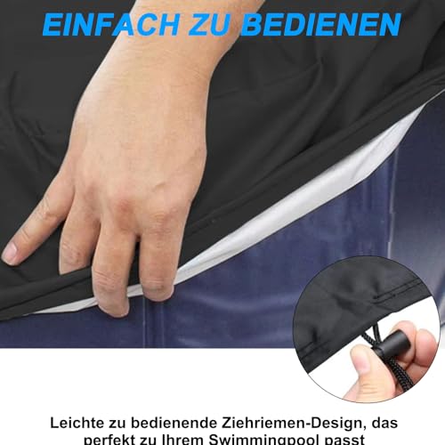 Bâche de piscine circulaire pliable résistante aux UV pour bassin