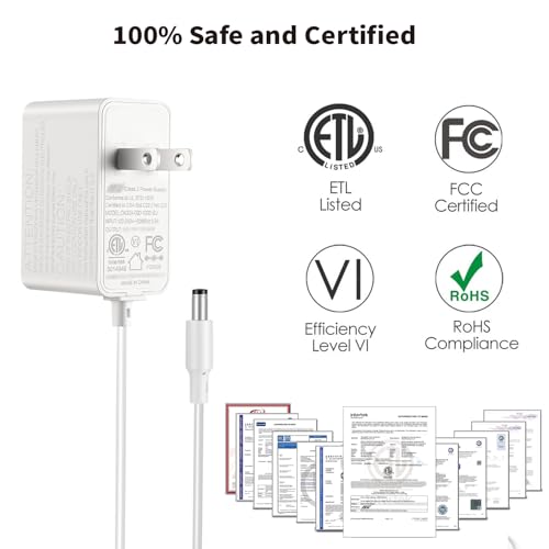 Tonton 10FT/3M Replacement 9V Power Supply Compatible with TP Link Tapo Camera C100 C200 C210 C310 C320WS C100/A TC70 CCTV Smart Security Camera AC/DC Adapter Cord T090060-2B1 Replacement Charger