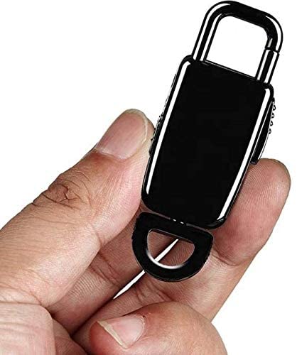 INAKL Mini Keychain Voice Recorder USB Sound Audio Digital Hanging Voice Recorder Voice Activated MP3 Metal (8GB) (Black)-image-49