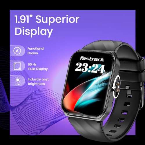 Fastrack New Limitless X2 Smartwatch|1.91" Ultravu with Rotating Crown|60 Hz Refresh Rate|Advanced Chipset|Singlesync Bt Calling|Nitrofast Charge|100+ Sports Mode|Upto 5 Day Battery|Ip68,Wine Red view 2