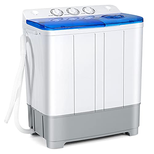 COSTWAY Portable Washing Machine, Twin Tub 22Lbs...