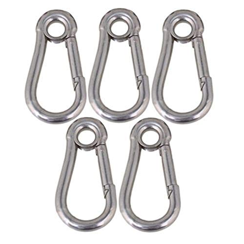 Preisvergleich Produktbild 5 stücke M6 Secure Lock 304 Edelstahl 60mm Haken Karabineröse