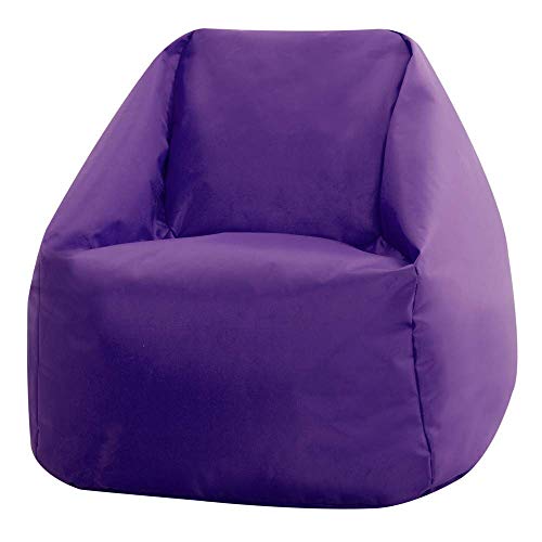 Bean Bag Bazaar Kids Mini Hi-Rest, Purple, Indoor Outdoor Bean Bags for Children, Bedroom, Living Room, Garden