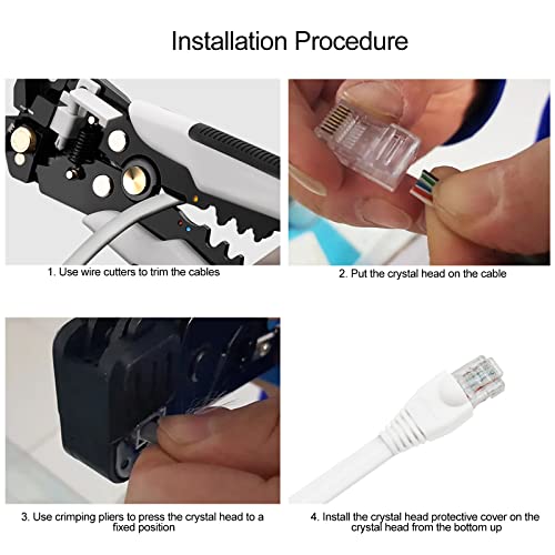 Yiovvom Soft Plastic Ethernet Rj45 Cable Connector Boots Cover Strain Relief Boots Cat5 Cat5E Cat6 Cat6E 100Pcs By Copapa (White) #TOP5