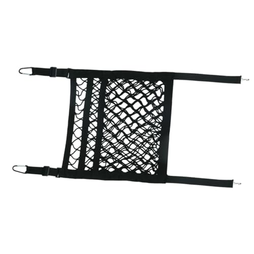 OFFIGAM Rete Portaoggetti Auto Resistente con Elastico Sacca Appesa per Sedili Anteriori Organizer per Documenti e Accessori Barriera Antipet per