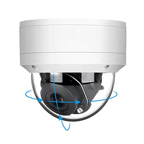 Anpviz 5MP PTZ PoE IP Dome Camera 5X Optical Zoom Security Camera with Audio 2.7-13.5mm Motorized Lens Outdoor Waterproof Video Surveillance Camera Dome Night Vision with Wall Mount Bracket