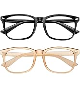 CHBP Blue-Light-Blocking-Glasses for Women Computer Glasses Man,2 Pack Gaming Eyeglasses Fashion ...