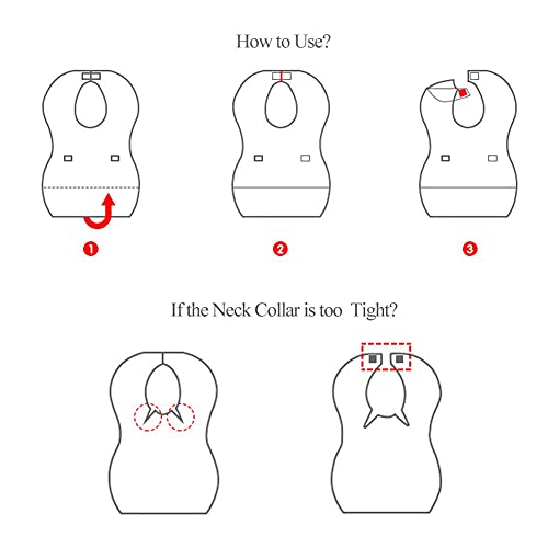 JINPXI 10 Pezzi Bavaglini Monouso Impermeabili