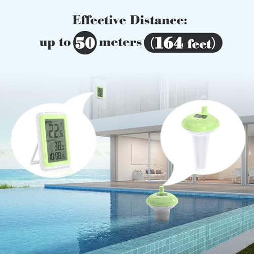 Thermomètre Piscine Connecté BALDR - 180 Jours Autonomie - Étanche IPX7 - Pour Piscine, Spa, Jacuzzi