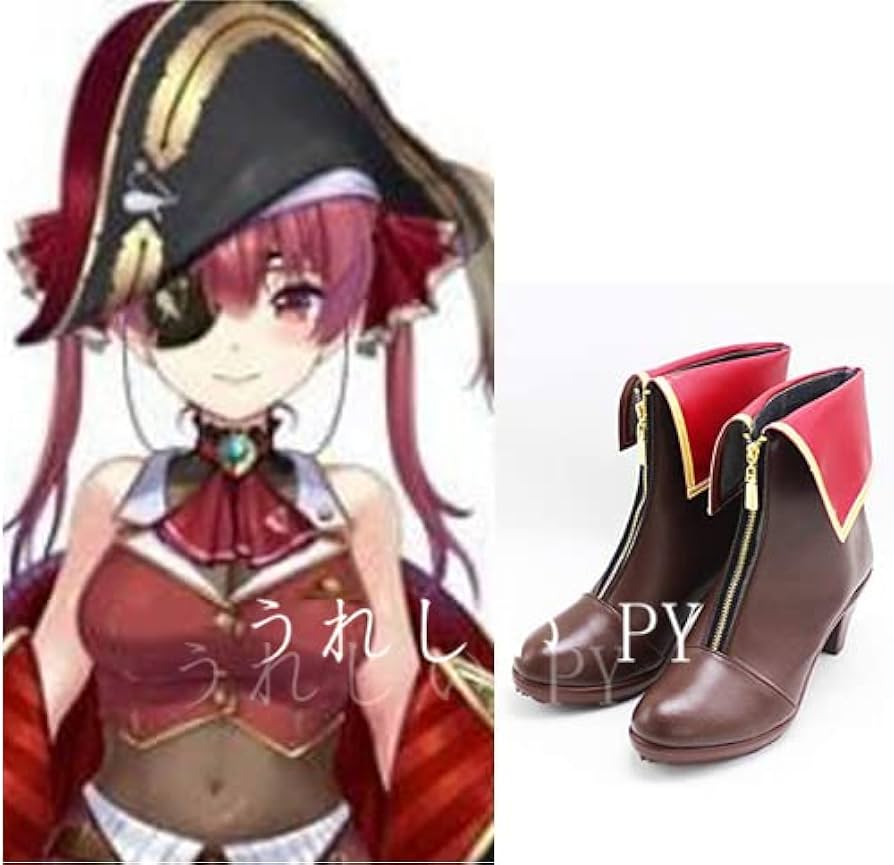 宝鐘マリン船長の衣装　靴帽子ウィッグ付セットSサイズ Amazon.co.jp: [CSPY]コスプレ衣装バーチャル 宝鐘マリン 社長服