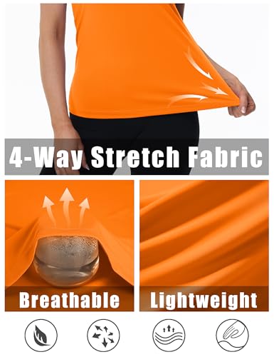 MAGCOMSEN 2 Pack Women's Short Sleeve T-Shirts UPF 50+ Workout Running Quick Dry Athletic Rash Guard Swim Top4