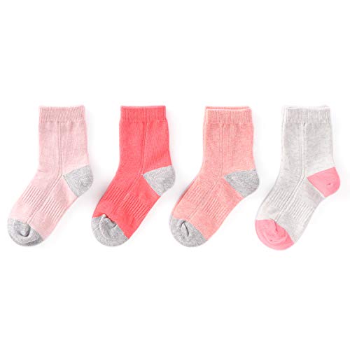 Image of Kids Boys Girls Cotton Athletic Crew Socks