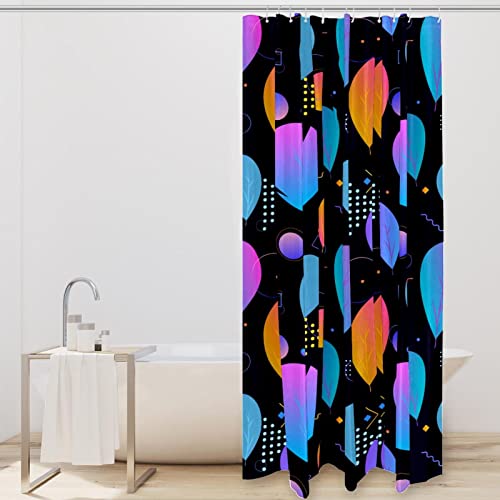 Rideau de douche moderne 183x183 cm imperméable à motif abstrait