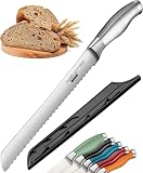 Orblue Serrated Bread Knife with 10-inch Upgraded Stainless ...