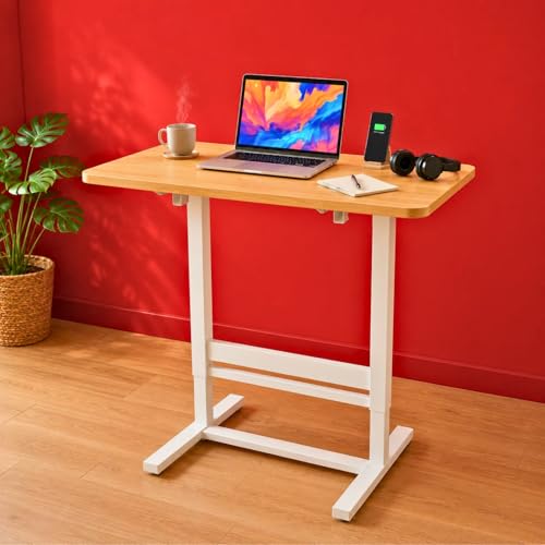 Image of Hanamori Rise: (Self-Installing) Height Adjustable - 3 Heights | No - Problem Table | Foldable - No Tools Needed Setup | Desk for WFH and Work | Study Table | Work Desk for Laptop /PC