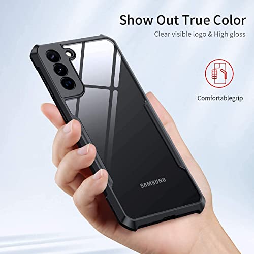 Image of WOW IMAGINE Shock Proof Clear Protective Back Case for Galaxy S21+ - AirEDGE Technology | Full Camera Protection | Back Case Mobile Cover for Samsung Galaxy S21+ S21 Plus - Black
