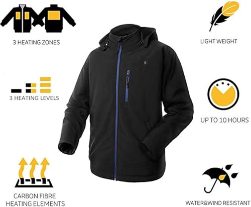 Chaqueta calefactable de hombre ropa eléctrica de abrigo invierno S 4
