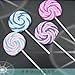 10pc - Simulated Lollipop Shaped Eraser with Simple and Minimal Debris-Candy Shape