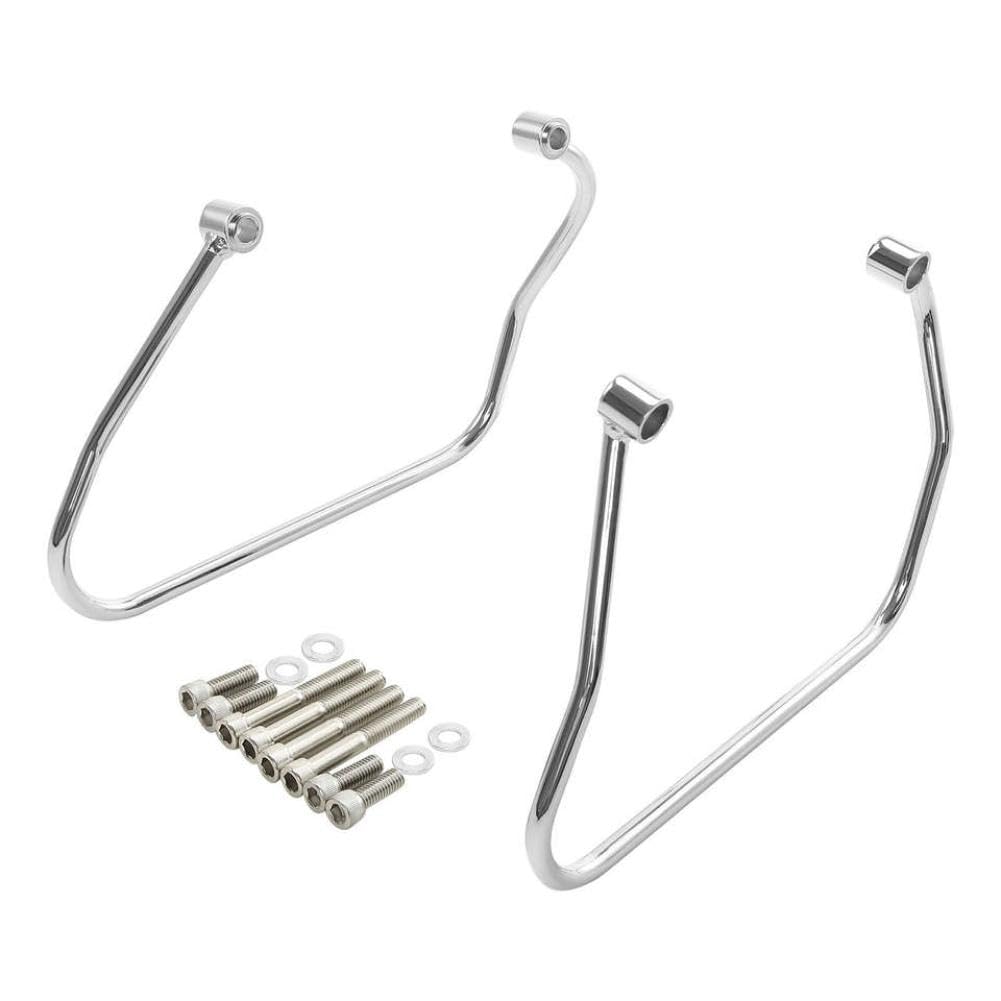 Ycwuqshwh Color Name: Chrome Motorcycle Saddlebag Support Bracket Kit Compatible With Harley-Davidson Softail Slim Street Bob Fxbb Flsl 2018-2022(Color Name: Chrome)
