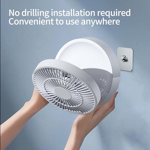 Ventilateur de refroidissement pliable et rechargeable avec télécommande sans fil