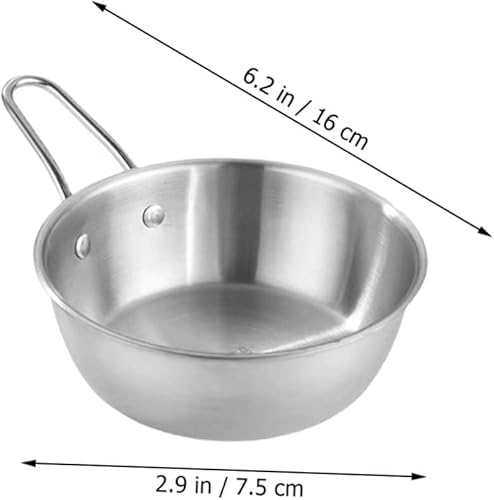 Miniatura 7 de Plato de salsa de soja, bolsa enfriadora de botellas de 2 piezas, tazón de aperitivo con asa, para alimentos, acero inoxidable, asia, gas, antorcha,