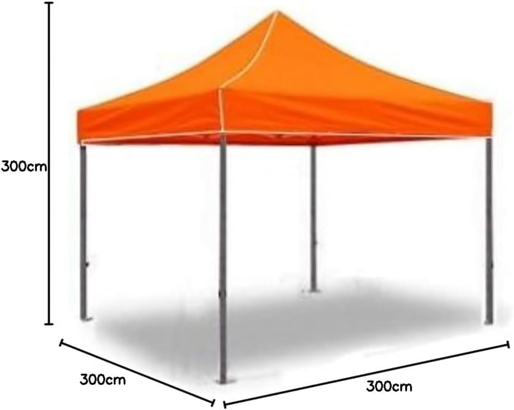 Gazebo Pieghevole 3x3m – Impermeabile, Colore Arancione – Tenda da Esterno per Giardino, Terrazzo, Cortile, Picnic, Barbecue, Feste in Famiglia, Mercatini, Fiere, Eventi, Antivento, Montaggio Facile