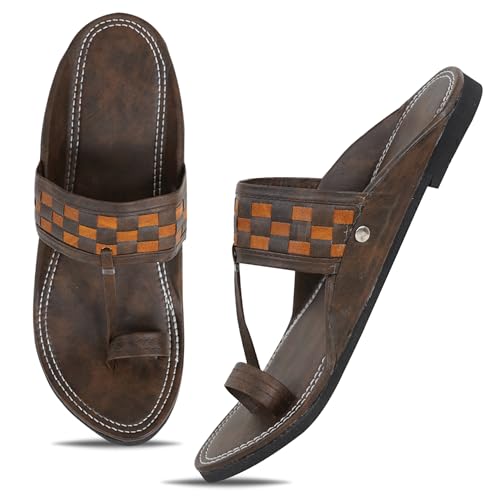 Image of DFR Ethnic Sandals For Boys Men, Comfortable Men's Rajasthani Slipper Chappals
