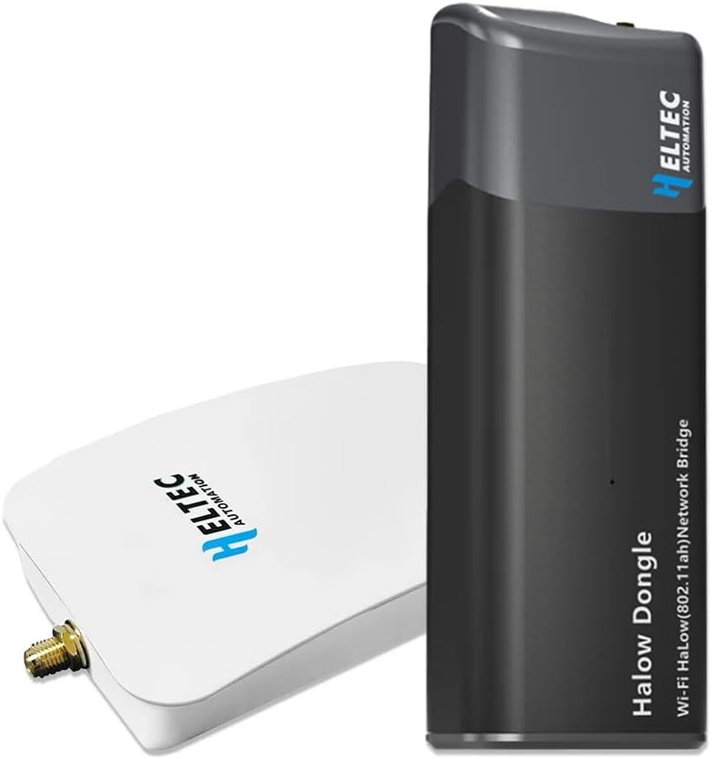 Wi-Fi HaLow Dongle IEEE 802.11ah Protocol 1km Ultra-Long-Range Wi-Fi or Ethernet Cable Lower Power Consumption Wireless Network Bridge 902-928MHz (AP Mode-1Pc)
