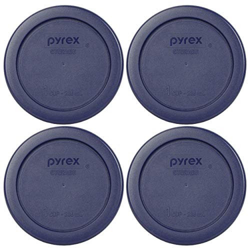 Pyrex 7202-PC 1113805 1 Cup Dark Blue Lid (4-Pack)