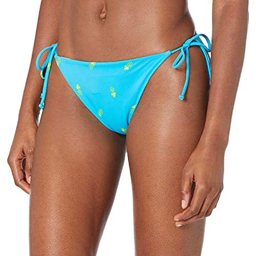 Amazon Essentials Women s Side Tie String Bikini Swimsuit Bottom, Blue Pineapple, XS