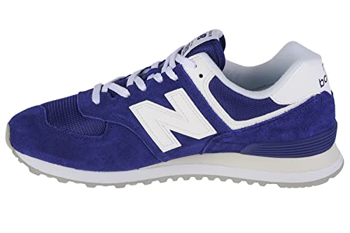 New Balance Tênis masculino 574 V2, Azul/branco, 8