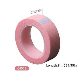 6 Rolls Eyelash Extension Tape, 9m Each Roll Breathable Micropore Fabric Lash Tape, Easy to Tear Eyelash Isolation Tape for Makeup and Lash Extensions