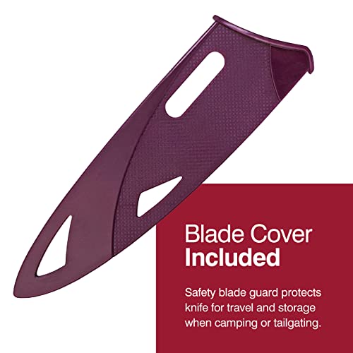 Zyliss-Utility-Knife-with-Sheath-Cover-Precision-Knife-for-Cutting-Slicing-Paring-Knife-for-Meat-Fruits-Vegetables-Culinary-Kitchen-Knife-55-Carbon-Stainless-Steel-Blade-Purple