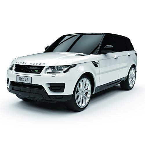 CMJ RC Cars ™ Range Rover Sport Coche de control remoto con licencia oficial Coche 1:18 Escala Luces de trabajo 2.4Ghz Blanco