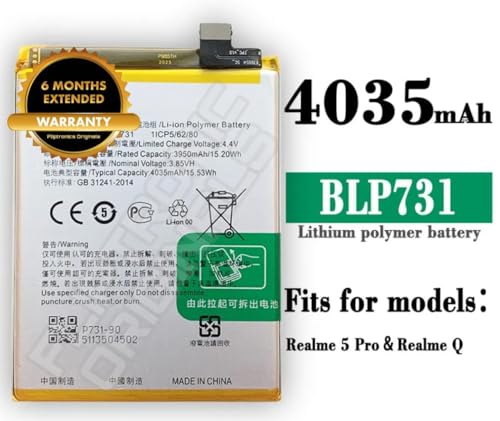Image of BLP731 Battery for Realme 5 Pro Battery with 6 Month Warranty **** (D025)