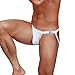 TADUANO Men's Jockstraps Athletic Supporter Low Rise Sexy Sport Fashion Workout Gym Jocks Briefs Underwear(XL,White)