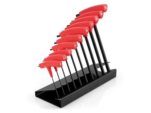 TEKTON Ball End Hex T-Handle Key Set with Stand, 10-Piece (2-10 mm) | KTX92201