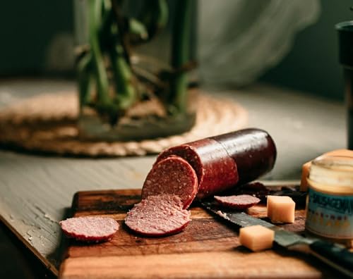 Grizzly Gift Box by Dan the Sausageman - Smoked Summer Sausage, Cheeses, Nuts, Mustard, Caramels, Pretzels for the Christmas Holiday