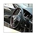 AUTOXBERT 38cm/15 Inch Hand Sewing Steering Wheel Cover Breathable Anti-Slip Leather Steering Wheel Cover for Nissan Qashqai Toyota Camry RAV4 VW Golf