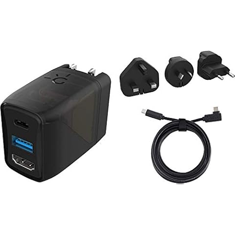 Genki Covert Dock, Kompaktes Ladegerät und TV Docking Station für Nintendo Switch, USB-C, USB-A und HDMI Port, 3 Internationale Reise-Adapter Cover