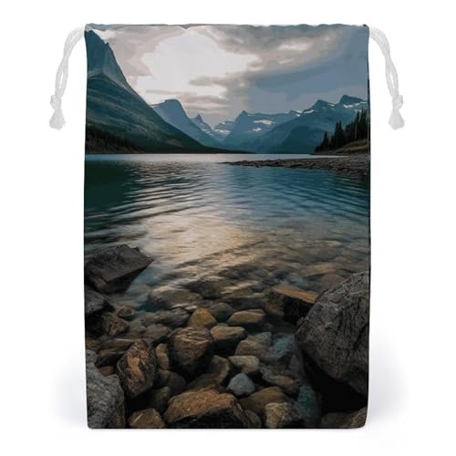 Drawstring Storage Bag Sports Cinch Sack Glacier National Park Gym String Bags for Travel Swimming Beach