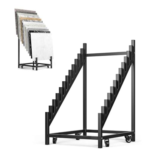 12-Tier Tile Display Rack with Wheels